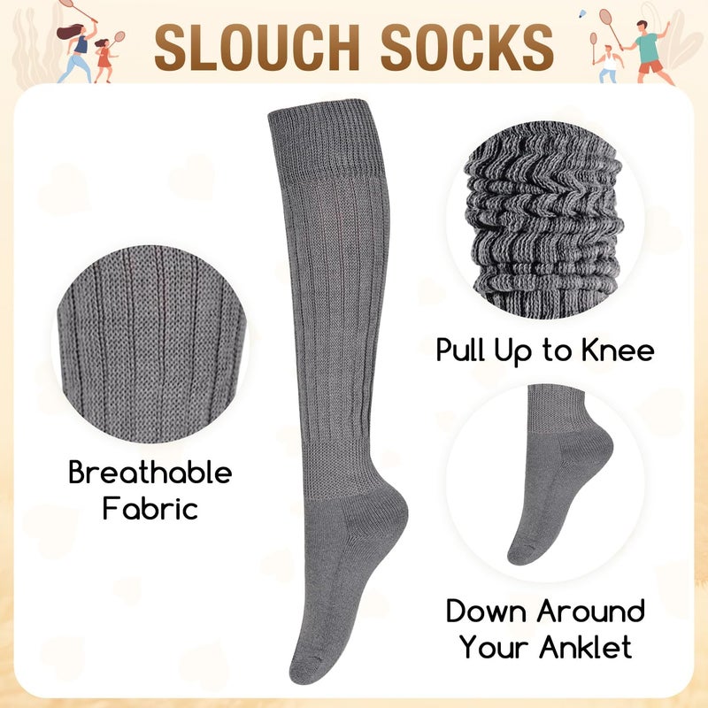 Zmart Women Slouch Socks - Cozy Scrunch Socks, 80s Style in White, Black, Orange & Cream - Image 4